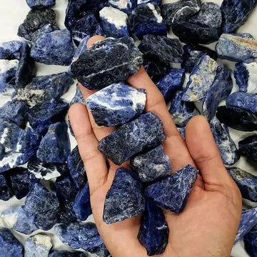 Natural Raw Blue Sodalite Rough Stones Crystal Rocks Energy Mineral Home Decoration