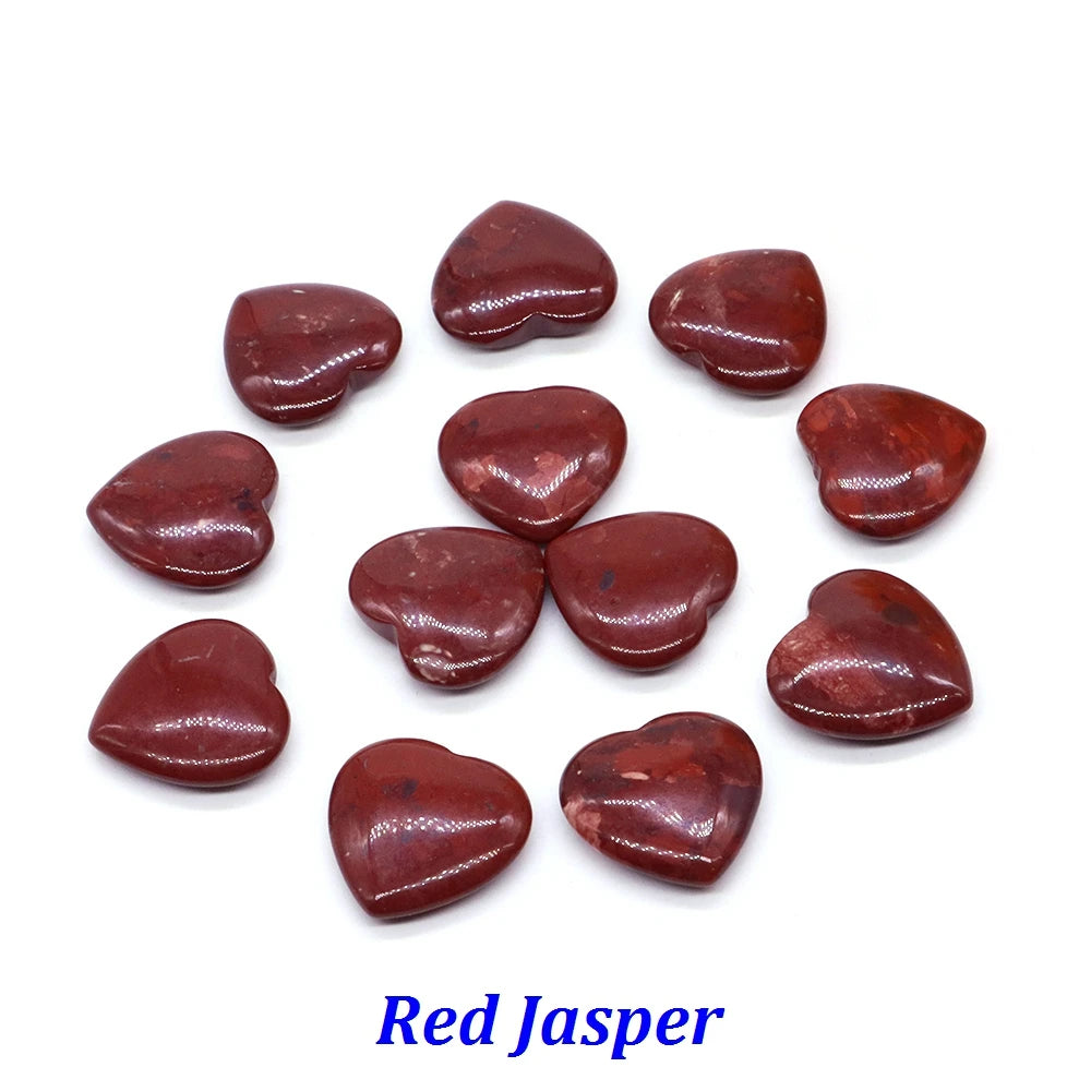 20mm Heart Shape love Natural Crystal Amethyst Rose Quartz Mineral Healing Gemstone Chakra Stone Home Decoration Valentine Gift