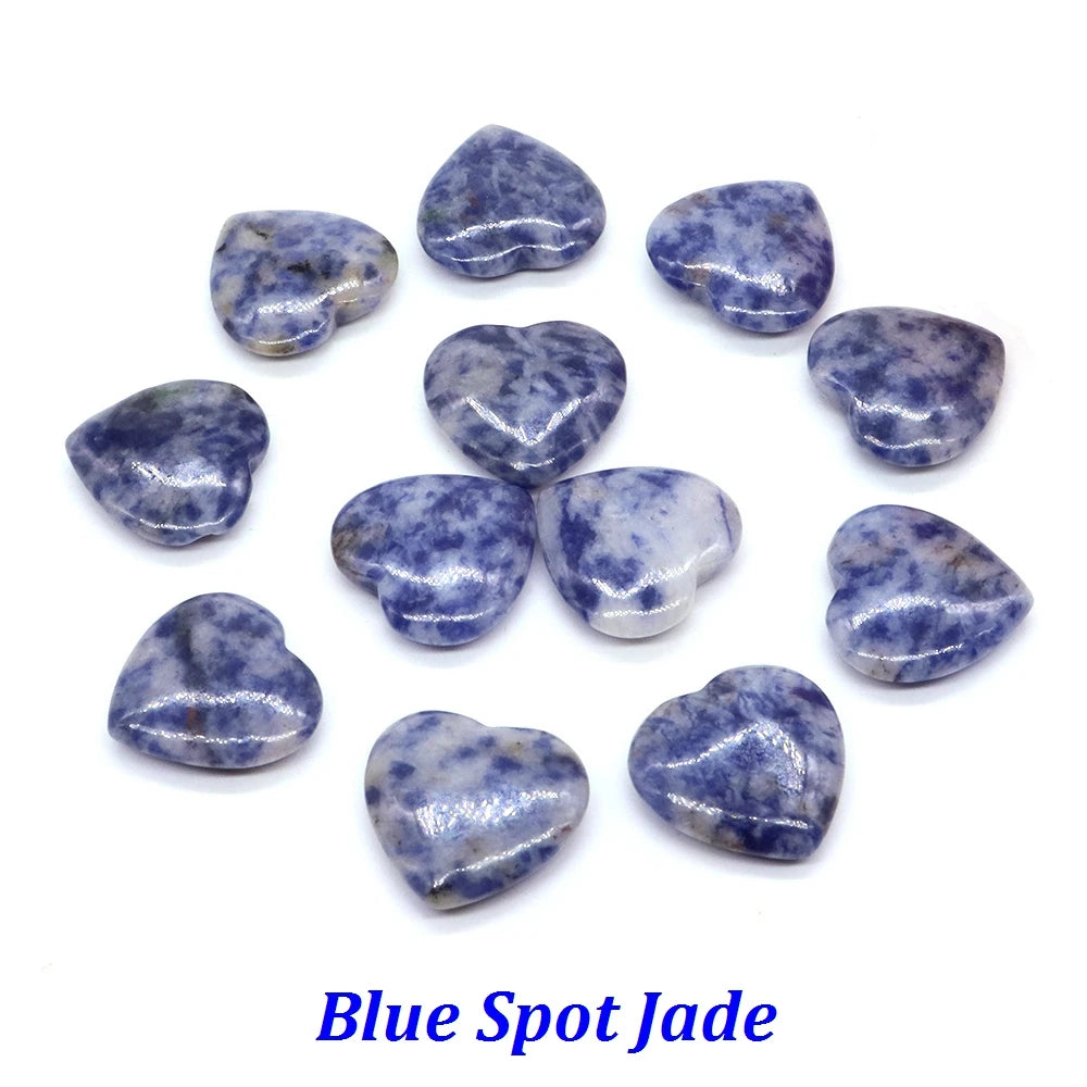 20mm Heart Shape love Natural Crystal Amethyst Rose Quartz Mineral Healing Gemstone Chakra Stone Home Decoration Valentine Gift