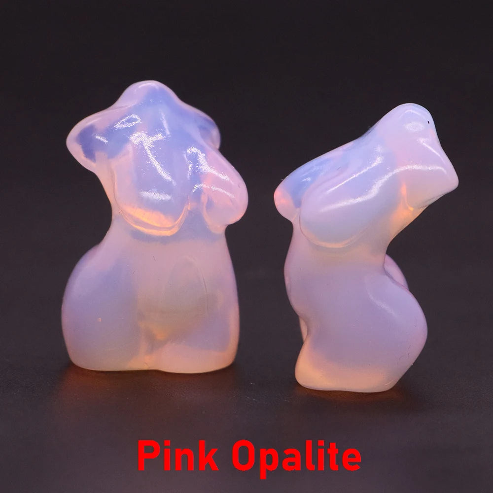 30mm Plump Women Figurine Reiki Healing Crystal Model Statue Natural Stone Home Decor Ornament Sexy Creative Craft Birthday Gift