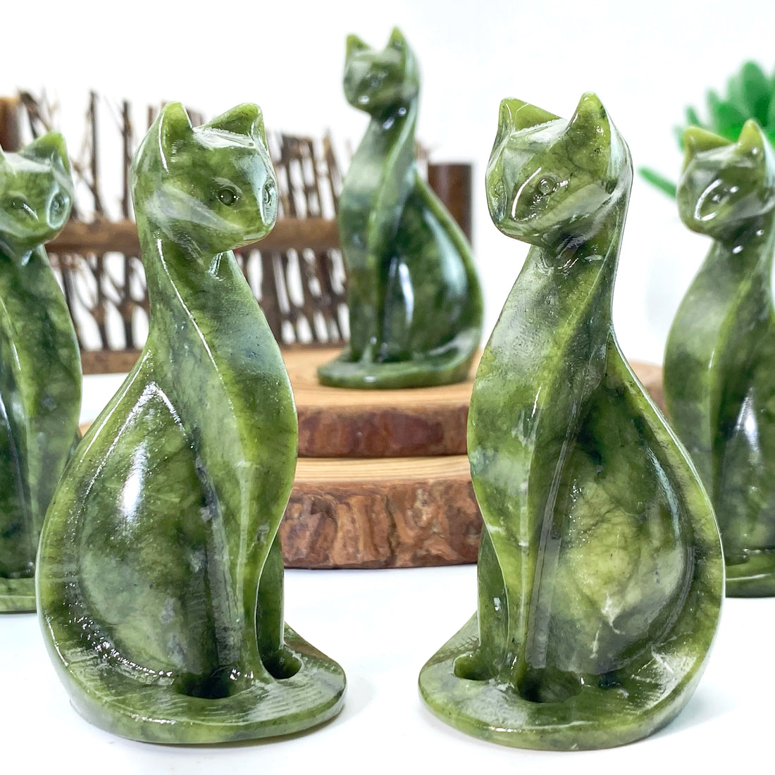 1PC Xiuyan Egyptian cat Carving Decoration for Home Festival Easter Christmas Halloween Graduation Gift