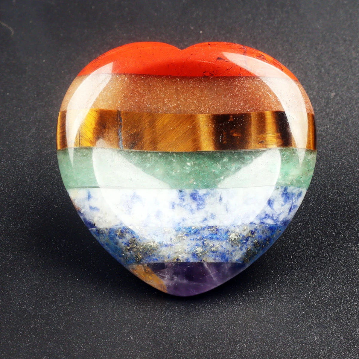 7 Chakra Palm Stone Set – Natural Crystal Worry Thumbstone