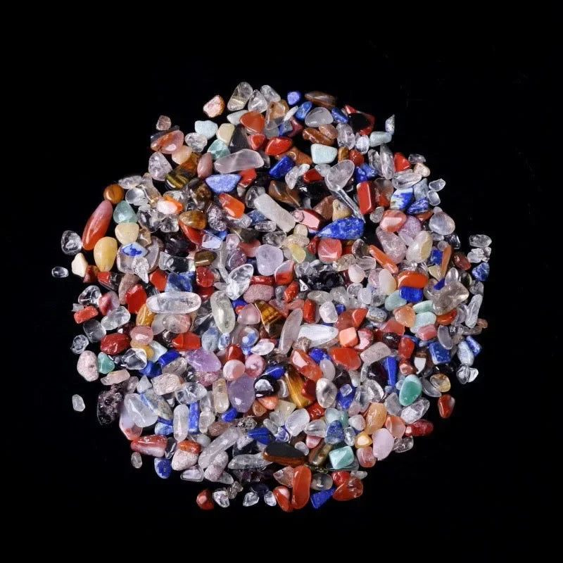 1/2 Ounce Natural Crystal Mixed Beads Irregular Shaped Tumbled Chips Crushed Stone Turquoise Chip Beads Gemstone Chips No Hole