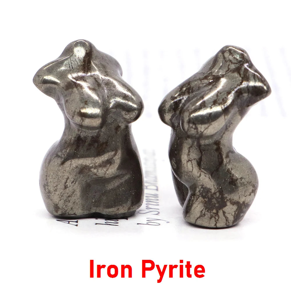 30mm Plump Women Figurine Reiki Healing Crystal Model Statue Natural Stone Home Decor Ornament Sexy Creative Craft Birthday Gift