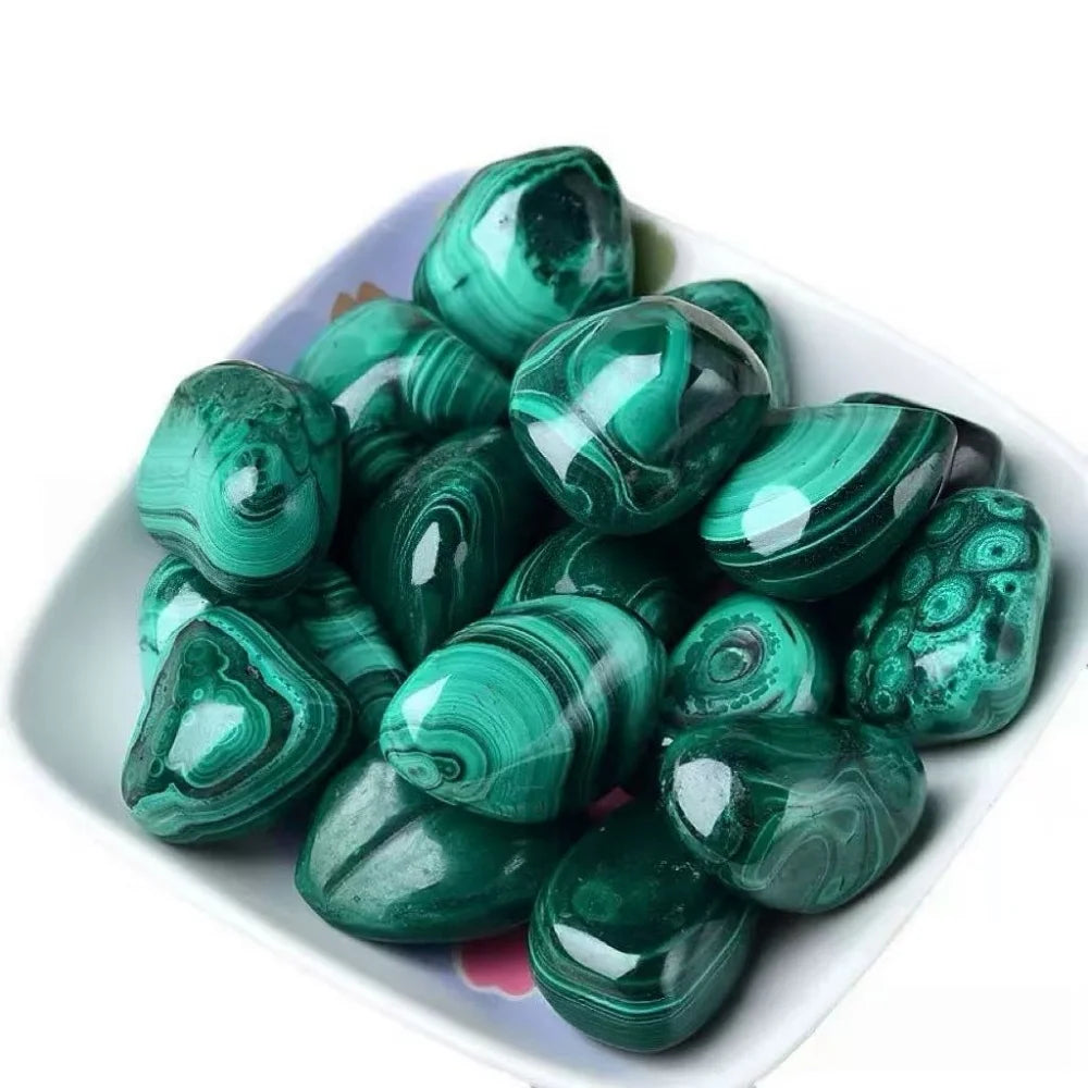 Natural Malachite Tumbled Stone Crystals Irregular Shape Energy Raw Original Mineral Specimen Palmstone Witchcraft Healing Stone