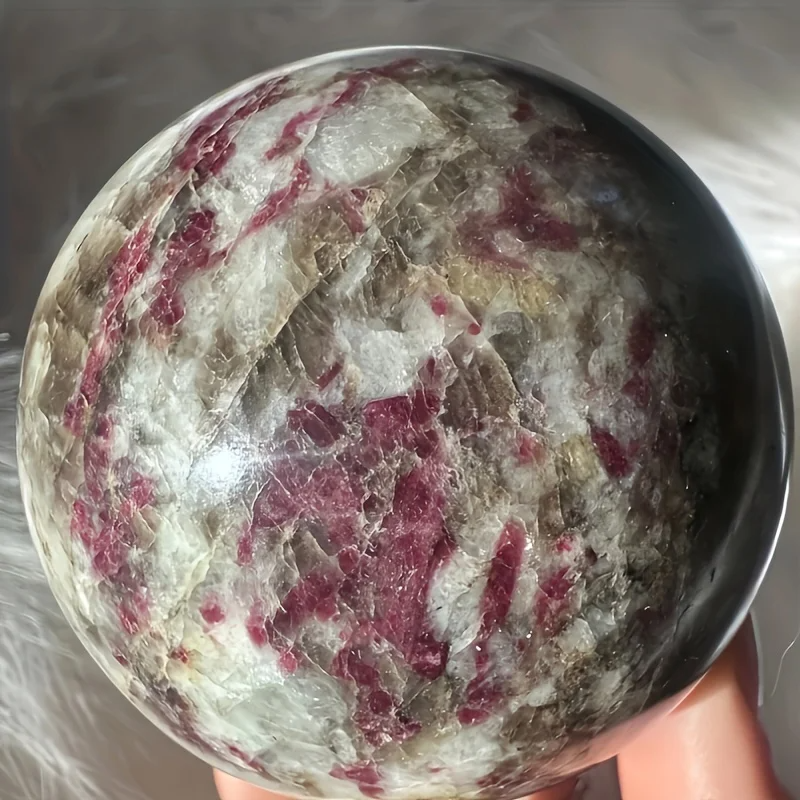 1PC plum blossom tourmaline ball, creative crystal gift, Home Decor and Gift for Valentine's Day