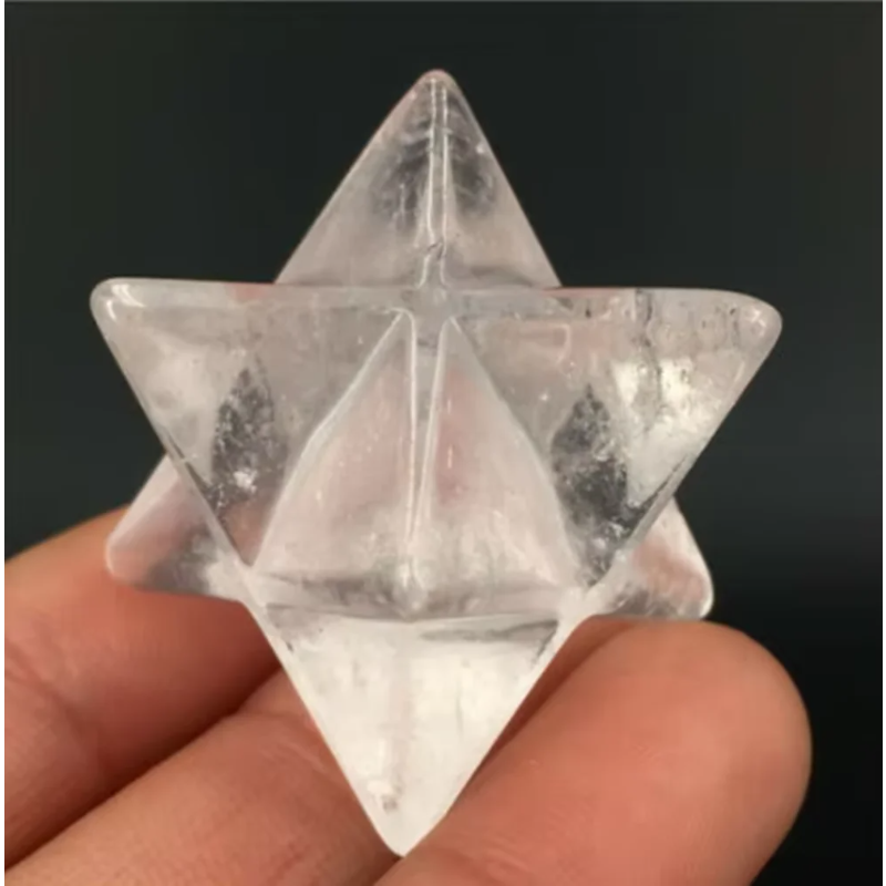 Natural Tiger's Eye Merkaba Star — Sacred Geometry Crystal Point, Chakra Reiki 1.5"