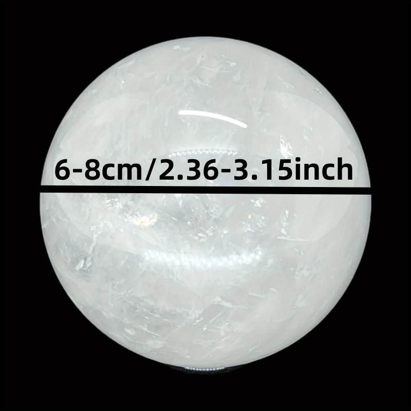 Natural White Calcite Crystal Ball – Delicate Healing Gemstone Sphere Unique Home Decor Gift