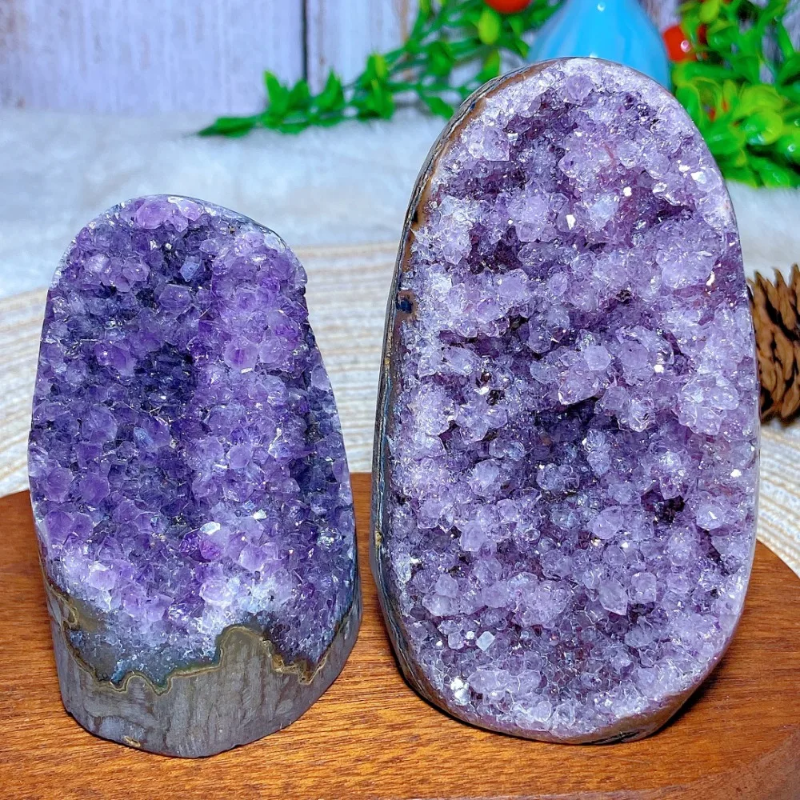 Natural Crystals Amethyst Freeform Cluster Geode  Healing High Quality Precious Ore Mineral Energy Home Decorations Holiday Gift