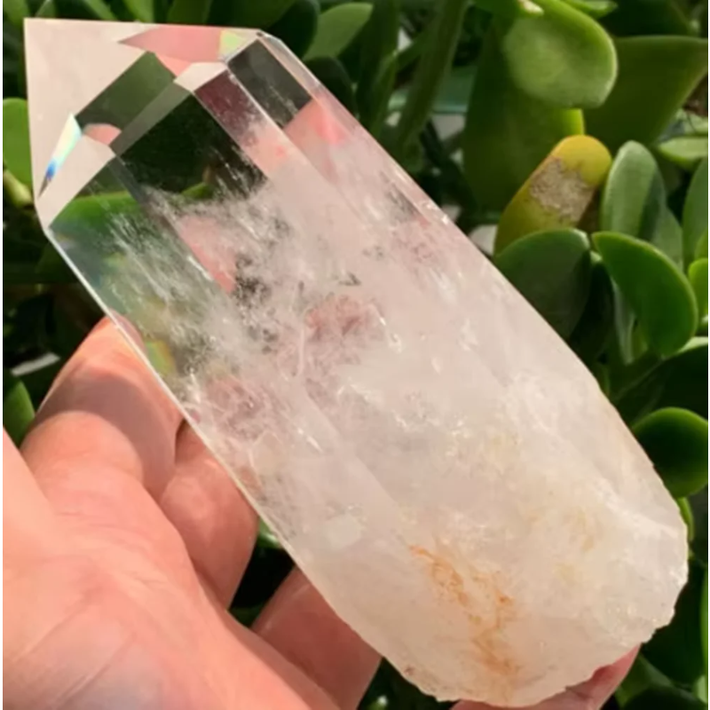 Natural Clear Quartz Crystal Wand — Single-Terminated Point, Healing & Meditation Tool
