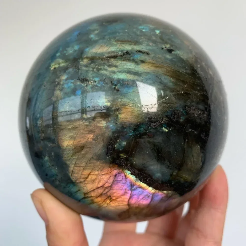 6-10cm Labradorite Ball Sphere  Home Decoration Crafts   High Quality  Natural Smooth  Stone  Crystals and Stones Healing Ball
