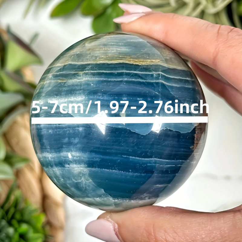 Stunning Blue Onyx Sphere, Home and Office Decor, Unique High-End Gift, family theme, gorgeous style, decorative stones
