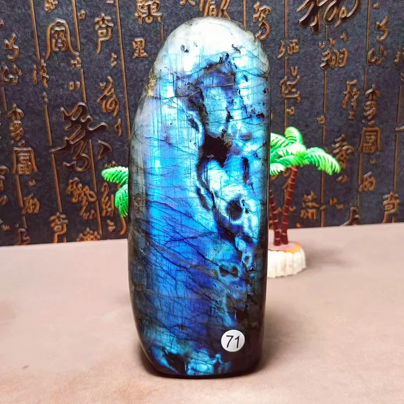 Natural Labradorite Crystal Pendant — Blue Flash Reiki Raw Stone, Chakra Quartz Ornament