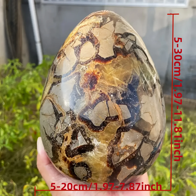 500-800g Turtle Back Stone Dragon Crack Egg Crystal Healing Stone, Home Decor, One-of-a-Kind Valentine's Day Gift