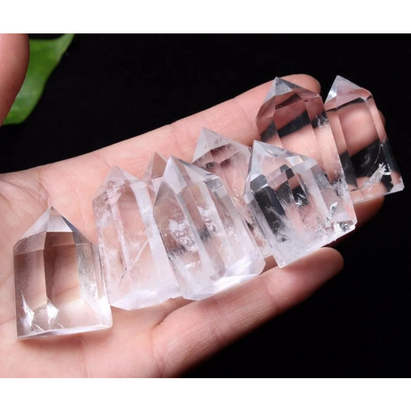 Large Lemurian Seed Quartz Crystal Points — Set of 6 Natural Raw Healing Stones