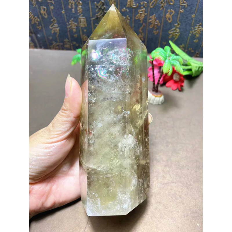 Natural Quartz Crystal Wand — Healing Point, Home Decoration Ornament