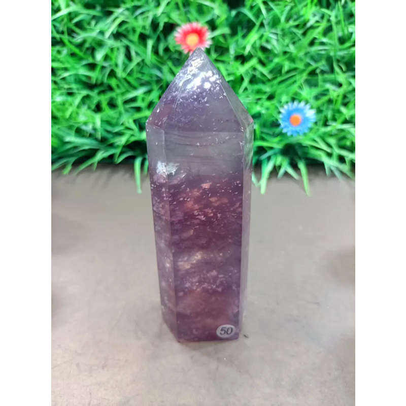 Natural Purple Fluorite Auspicious Cloud Crystal Wand — Healing Magic Wand, Chakra Home Decor