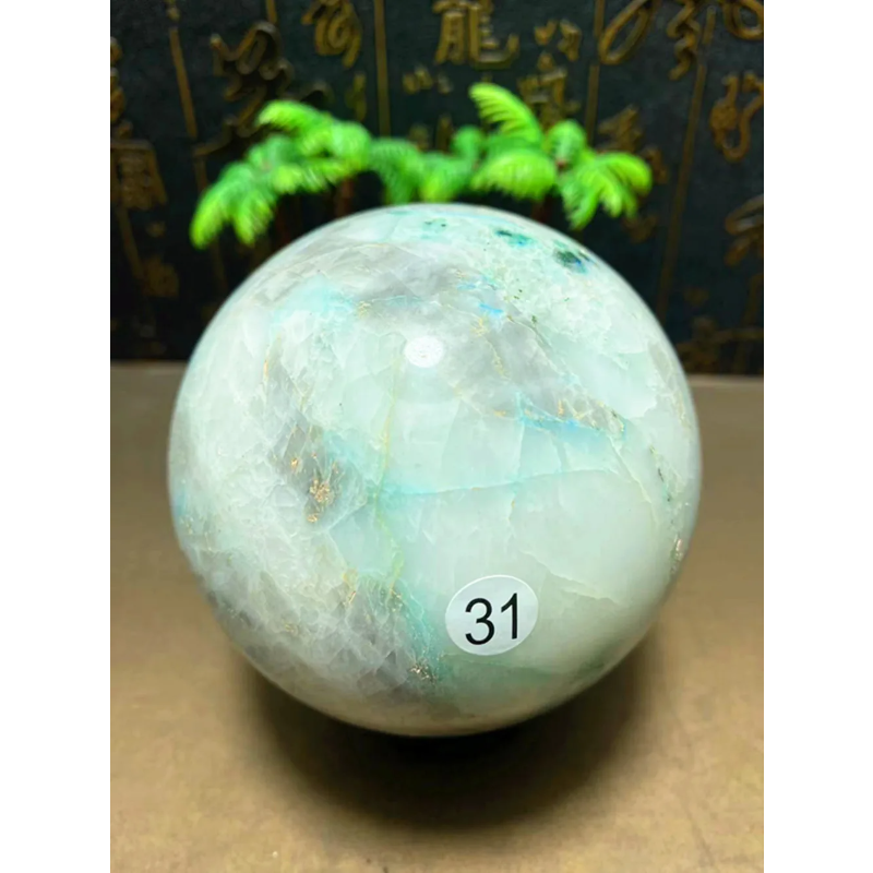 Natural Quartz Crystal Healing Gem Ball — Mineral Reiki Stone, Meditation Sphere