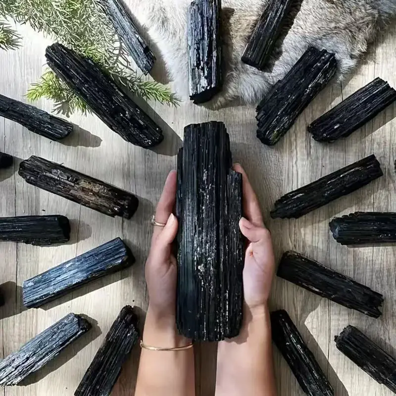 Natural Black Tourmaline Rough Stone1lb natural mineral stones spirituality products decor room gift