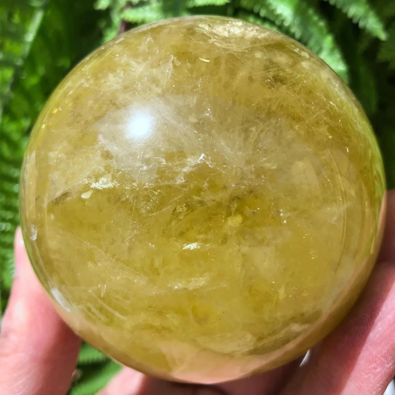 7-7.5cm High Quality Citrine Sphere Crystal Stone Yellow Crystal  Energy Gift  Crystals and Stones Healing  Crystals Decor