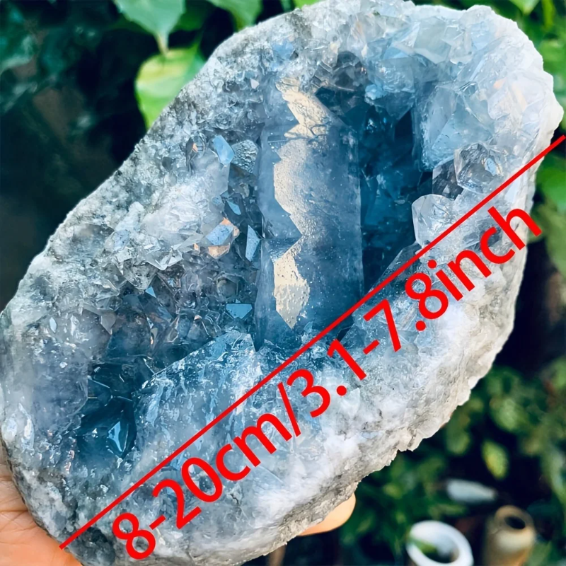 2-3kg Large Celestite Geode Cluster Crystal Stones Piedras Semipreciosas Naturales  Crystals Bulk Feng Shui Wiccan Decor
