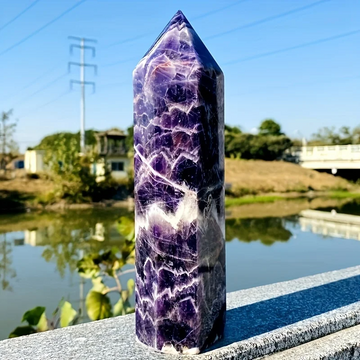 1pc Dream Amethyst Wand Crystals Tower, home decoration, garden embellishment and romantic gifts, family theme, gorgeous style